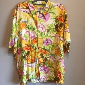 Jams World Hawaiian Aloha Shirt Mens Size XXL